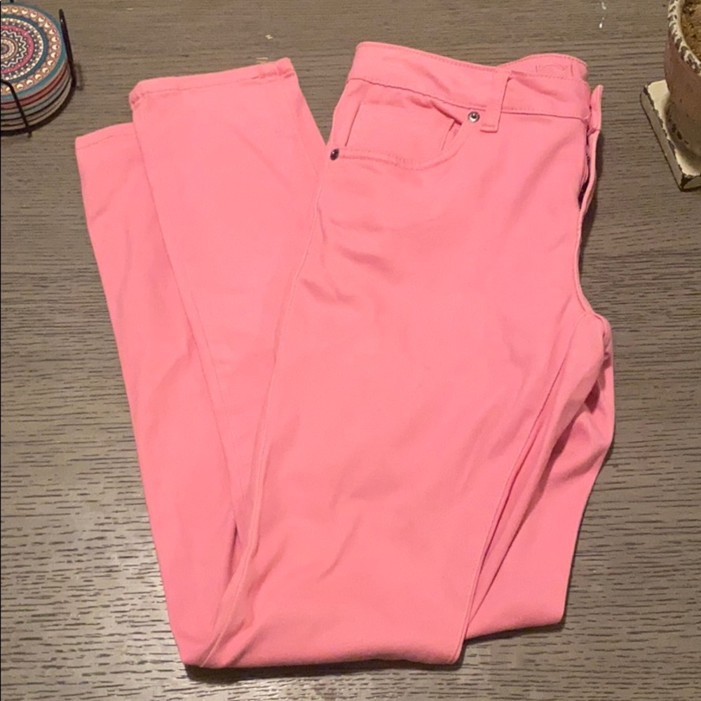 Pink skinny pants